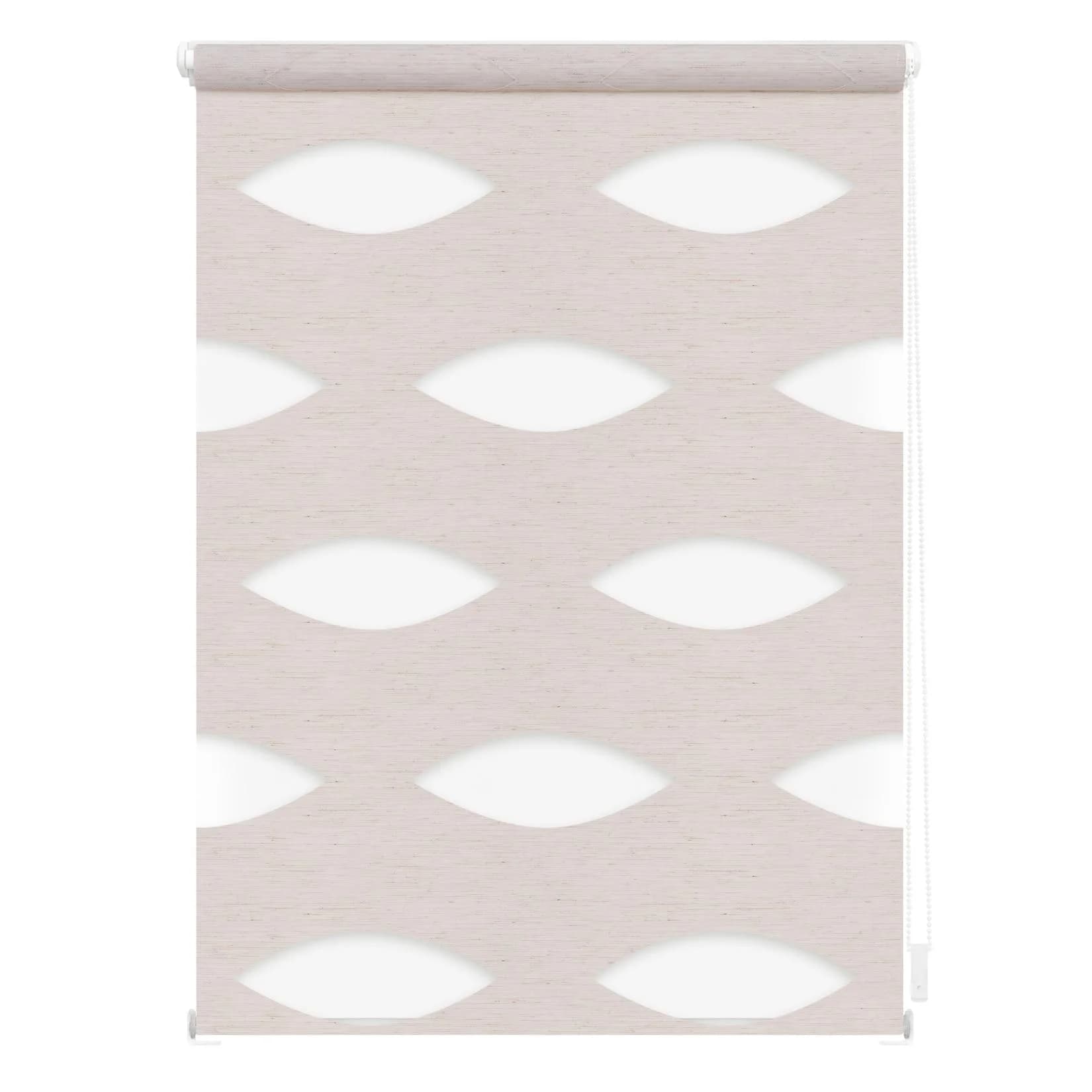 LICHTBLICK Duo Rollo Klemmfix Ellipse Beige Polyester