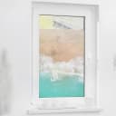 LICHTBLICK Fensterfolie The Beach Türkis Beige Selbstklebend Sichtschutz Bild 2