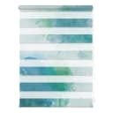 LICHTBLICK ORIGINAL Duo Rollo Aquarell Blau Grün Klemmfix Bild 1