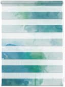 LICHTBLICK ORIGINAL Duo Rollo Aquarell Blau Grün Klemmfix Bild 3