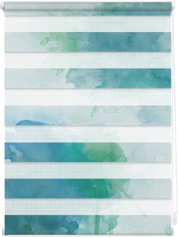 LICHTBLICK ORIGINAL Duo Rollo Aquarell Blau Grün Klemmfix - Bild 3