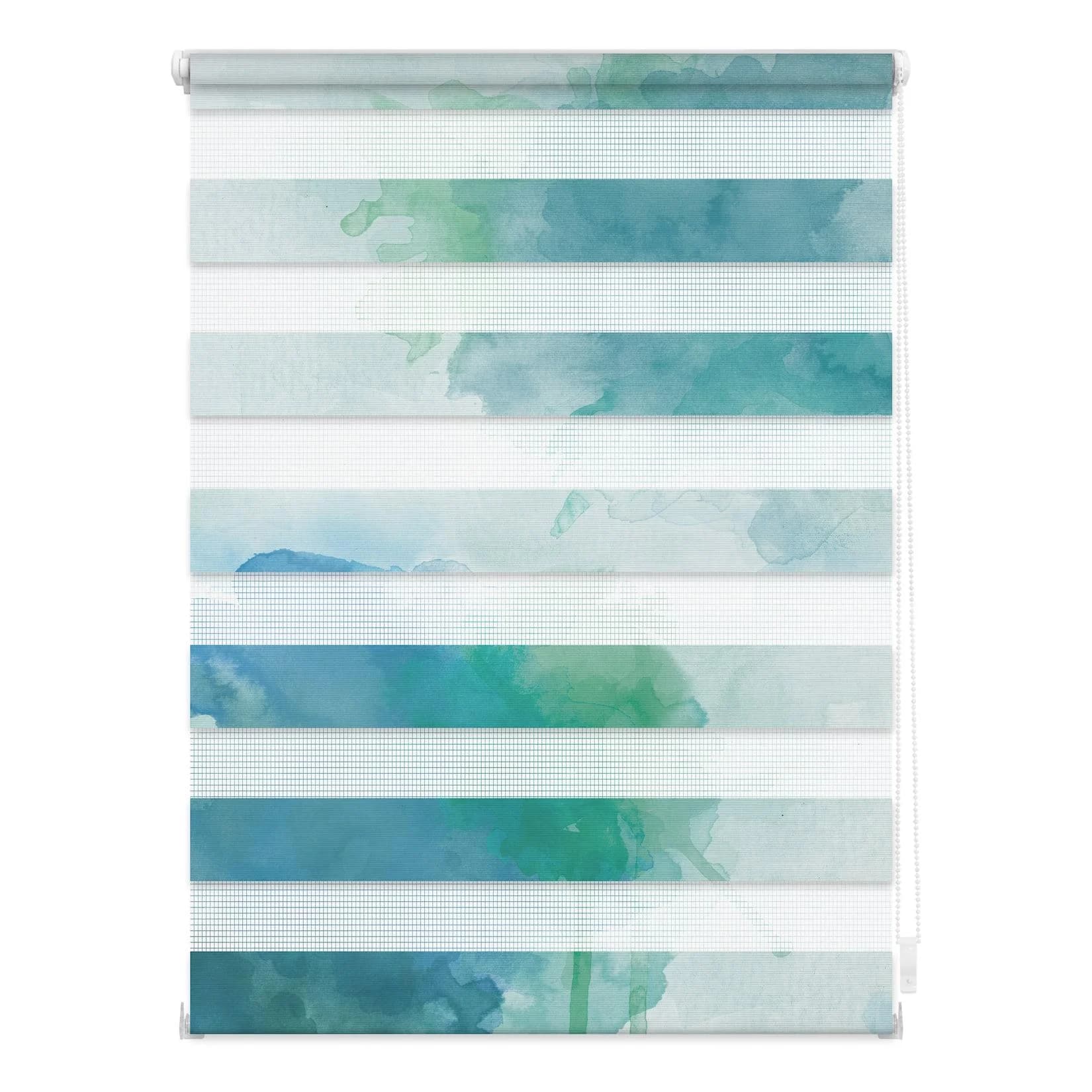 LICHTBLICK Duo Rollo Aquarell Blau Grün Klemmfix