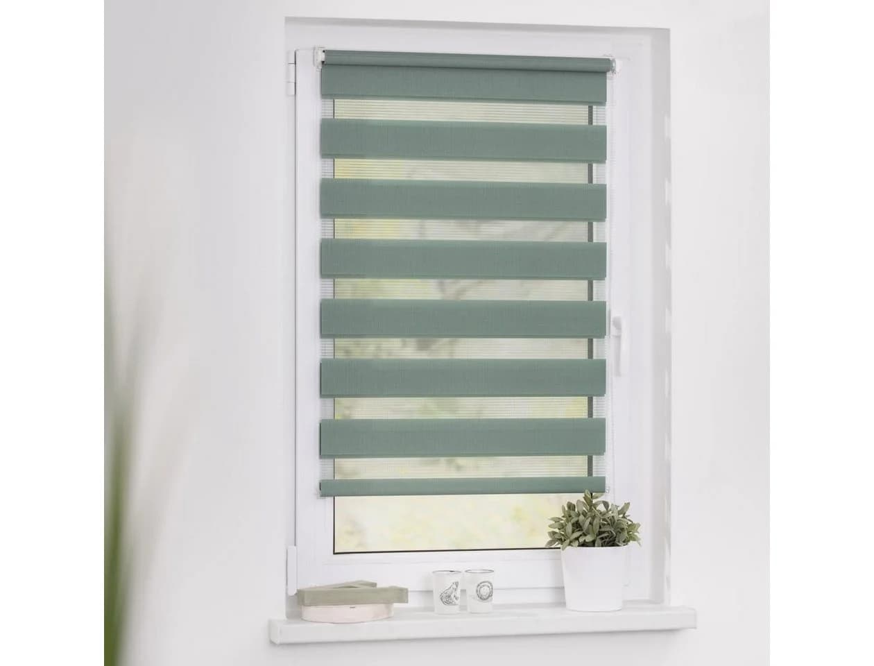 LICHTBLICK ORIGINAL Duo Rollo Klemmfix Halbtransparent Ohne Bohren - Bild 2