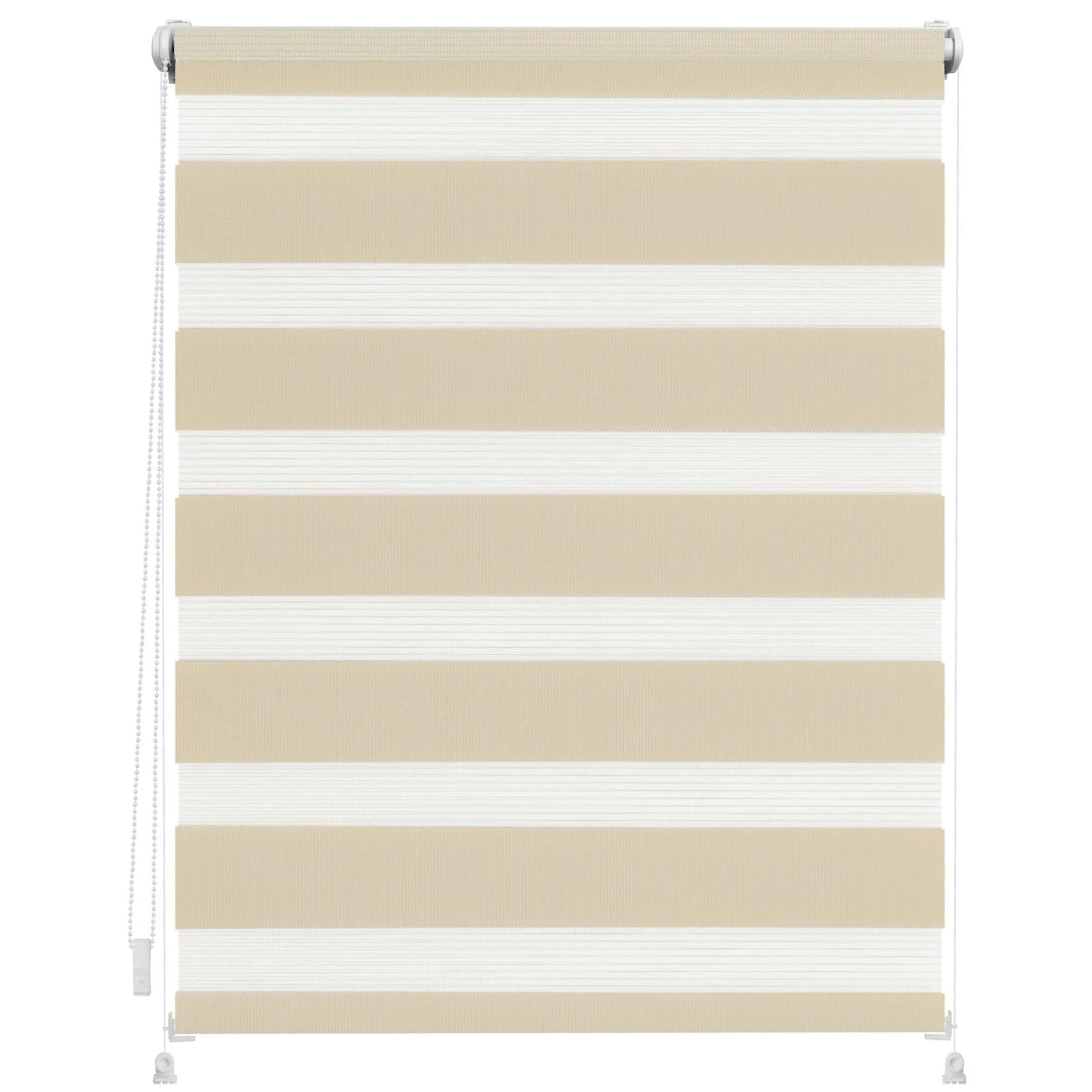 LICHTBLICK ORIGINAL Duo Rollo Klemmfix Beige Weiß