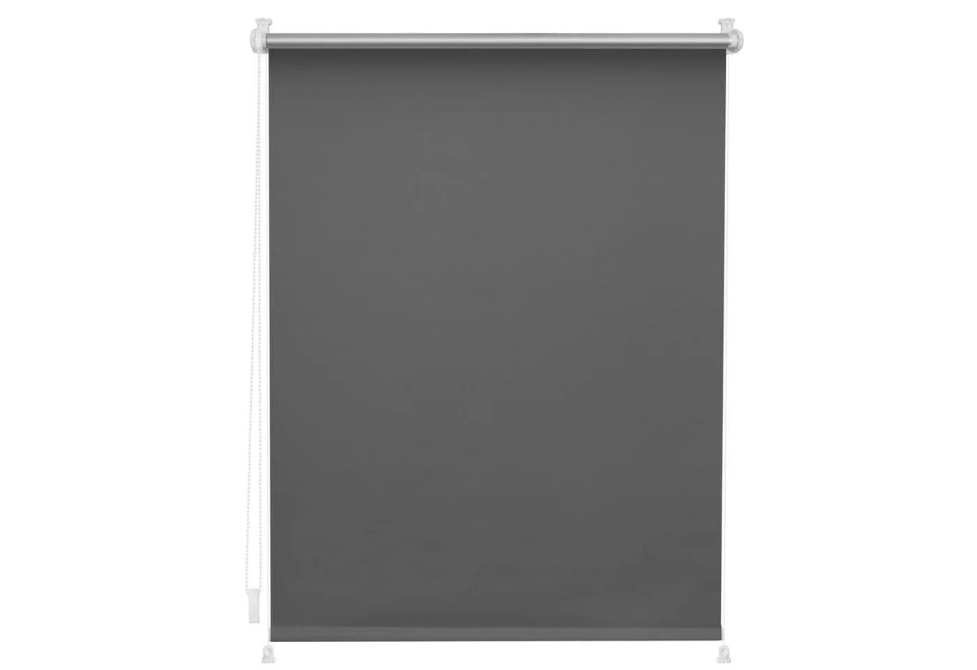 Roomy Seitenzugrollo Verdunkelungsrollo Thermo Klemmfix Anthrazit Weiß - Bild 4