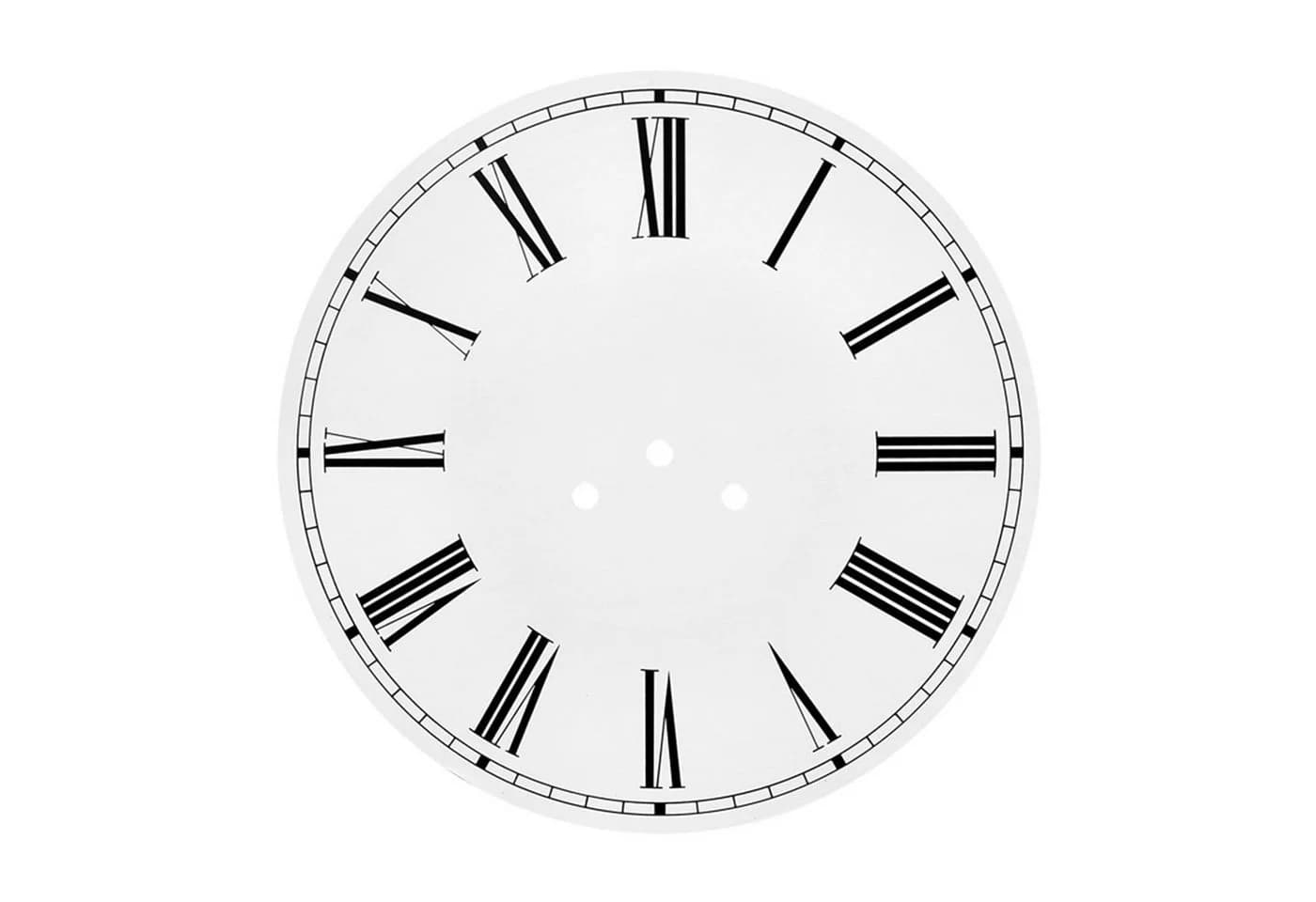 Selva Technik Wanduhr Zifferblatt 290mm Weiß Aluminium Römisch