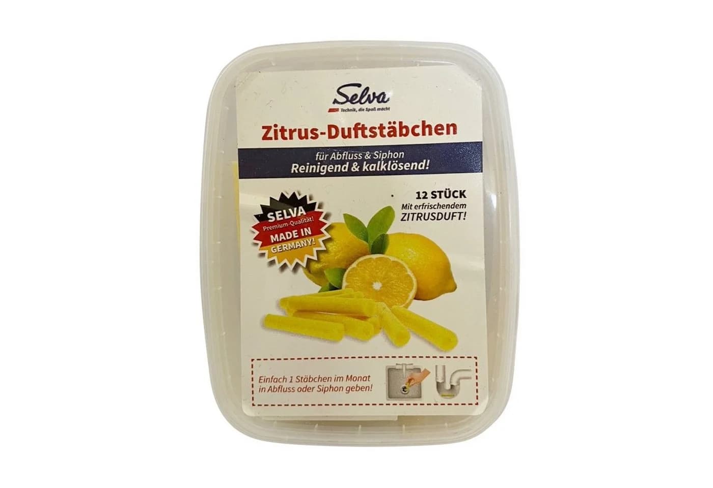 Selva Technik Zitrus-Duftstäbchen für Abfluss & Siphon - 12 Stück - Bild 3