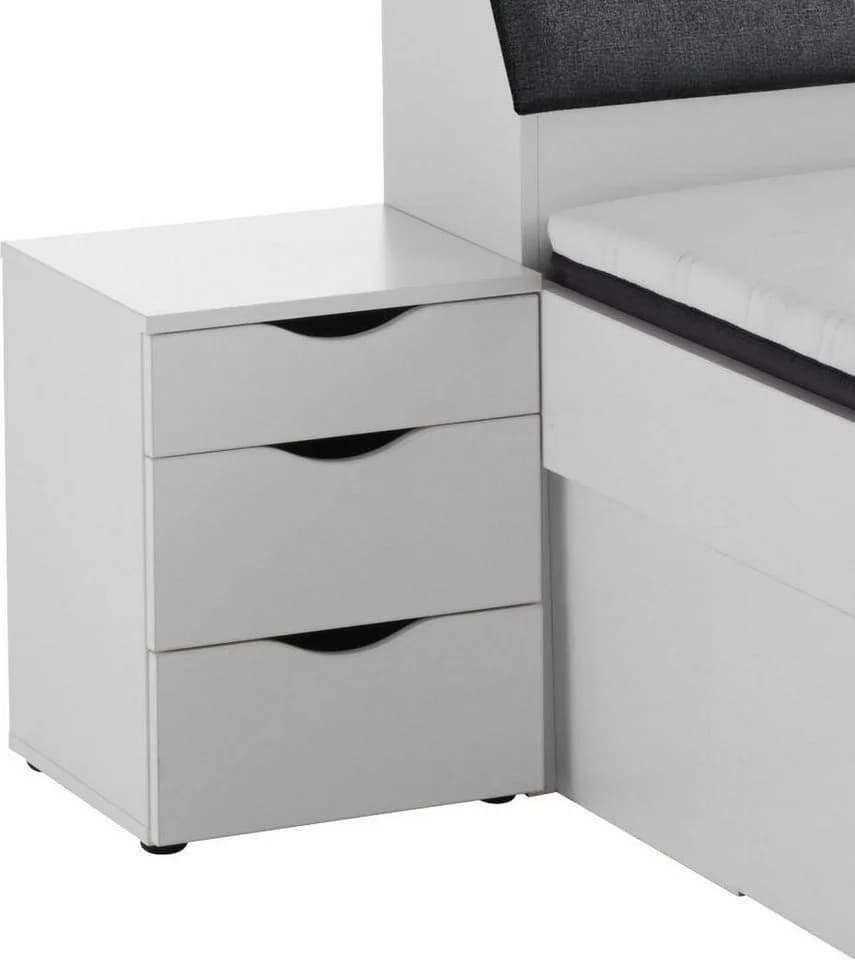 Relita Nachtschrank Maxi Weiß mit 3 Schubladen - Bild 4