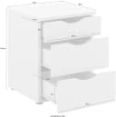 Relita Nachtschrank Maxi Weiß mit 3 Schubladen Bild 5