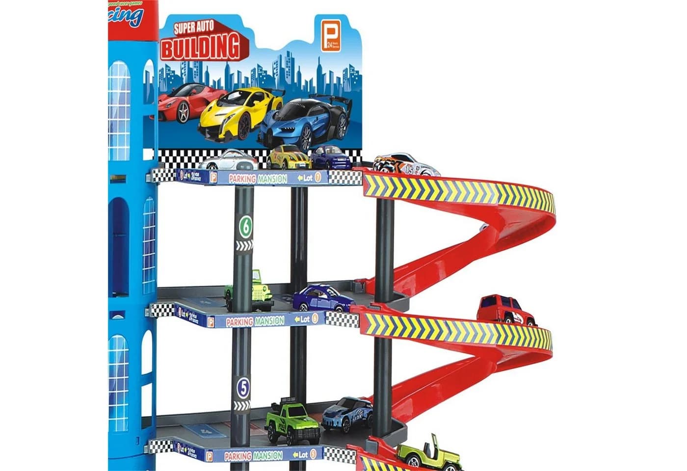 TikTakToo Spiel-Parkgarage XXL mit 7 Ebenen, Aufzug & 10 Autos - Bild 3