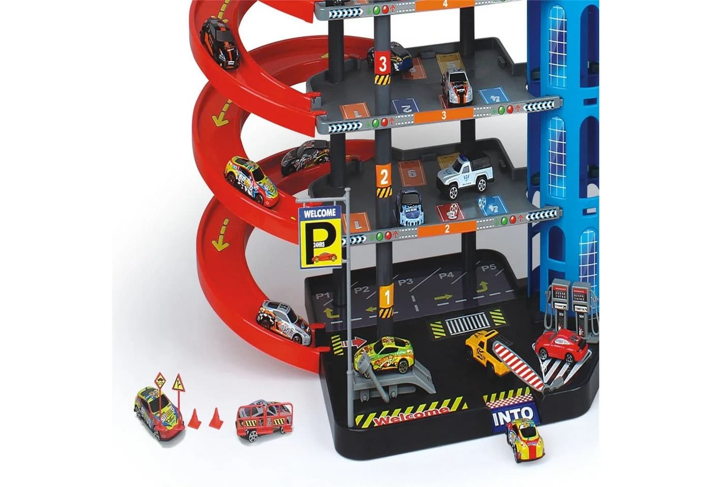 TikTakToo Spiel-Parkgarage XXL mit 7 Ebenen, Aufzug & 10 Autos - Bild 4
