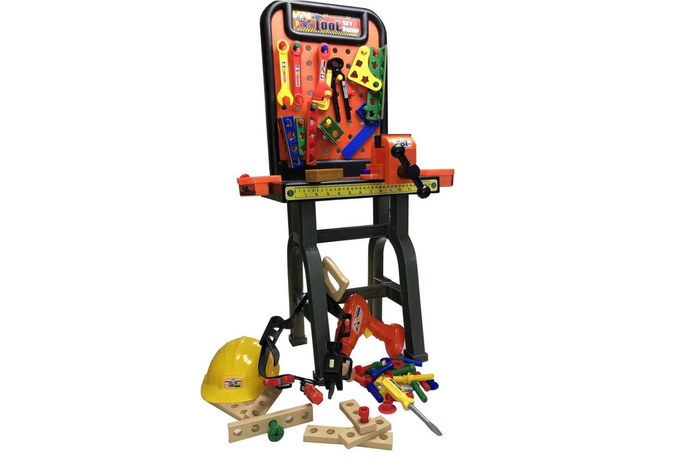 TikTakToo Spielwerkbank Kinder Werkbank mit Werkzeug und Akkuschrauber - Bild 2
