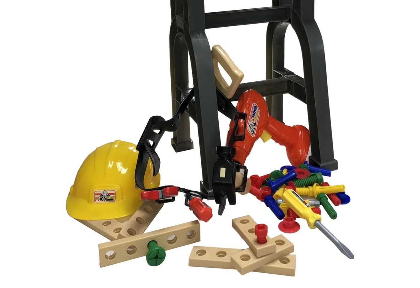 TikTakToo Spielwerkbank Kinder Werkbank mit Werkzeug und Akkuschrauber - Bild 5