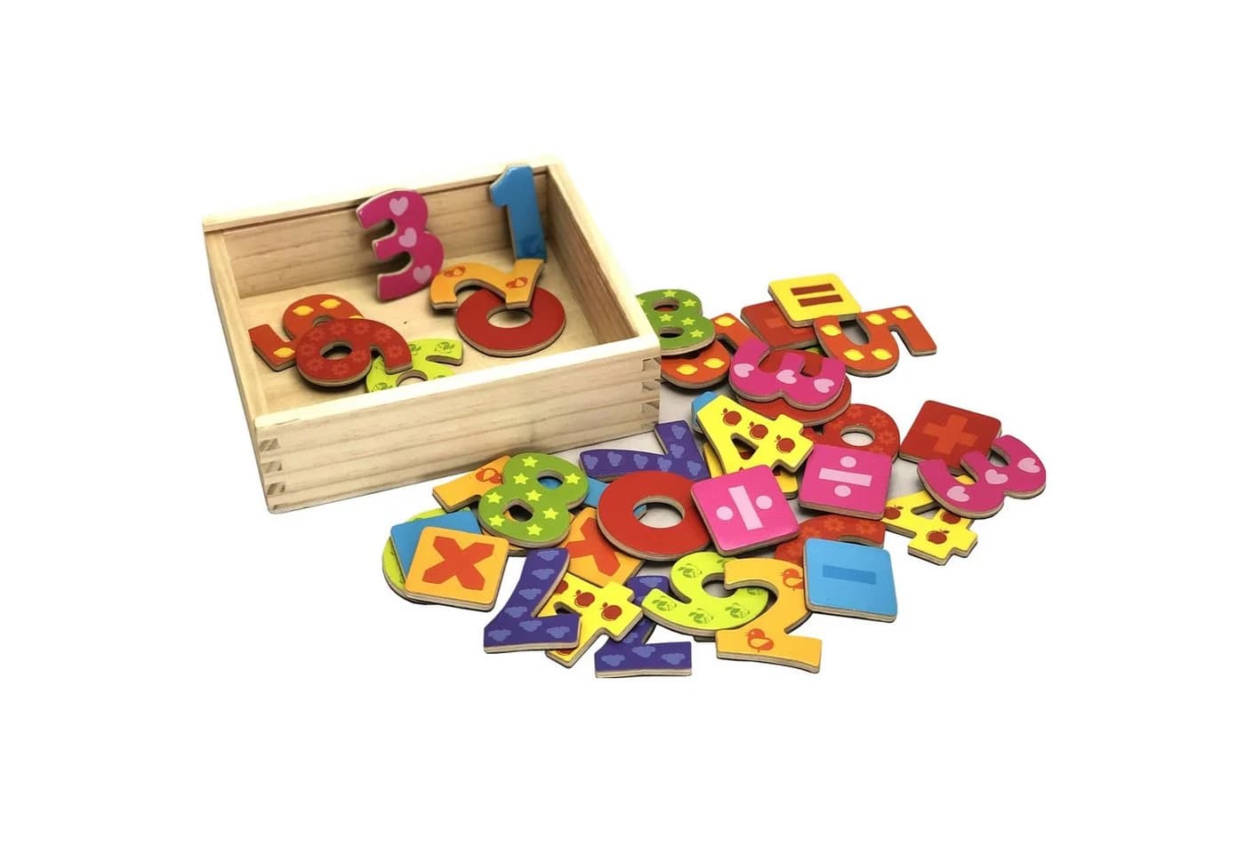 TikTakToo Magnettafel Zahlenzauber Magnetkiste Holzbox mit magnetischen Lernzahlen, 40-tlg - Bild 2