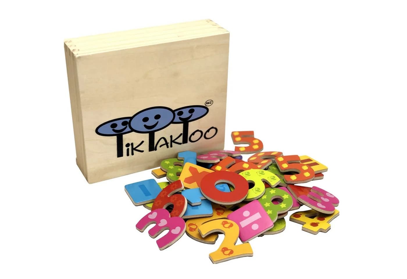 TikTakToo Magnettafel Zahlenzauber Magnetkiste Holzbox mit magnetischen Lernzahlen, 40-tlg - Bild 3