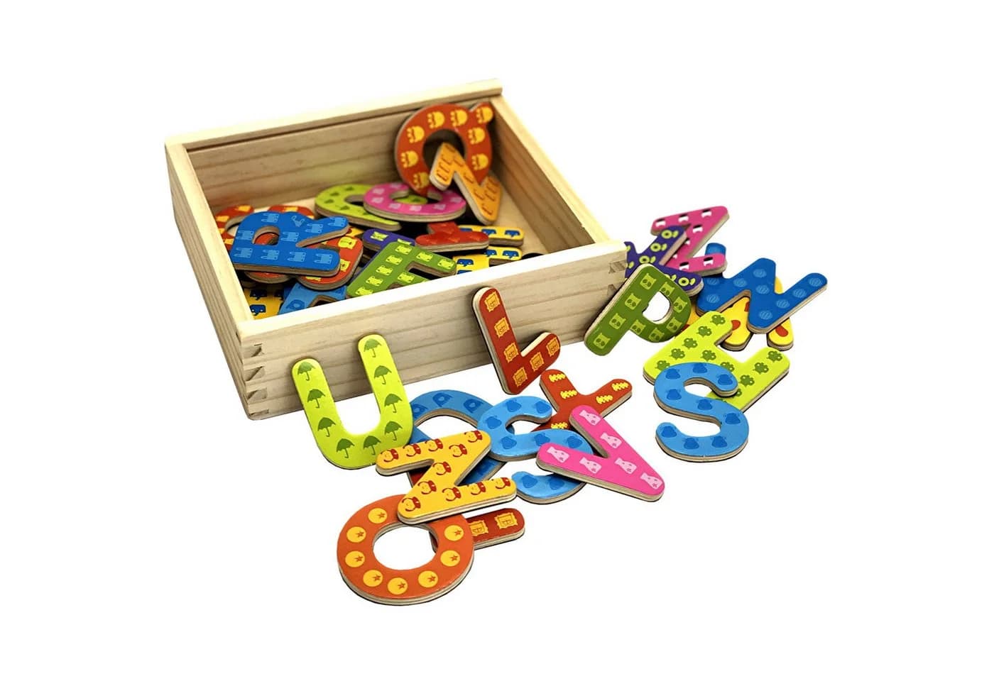 TikTakToo Magnetische Buchstaben in Holzkiste – ABC-Lernspiel mit Anlautbildern - Bild 2