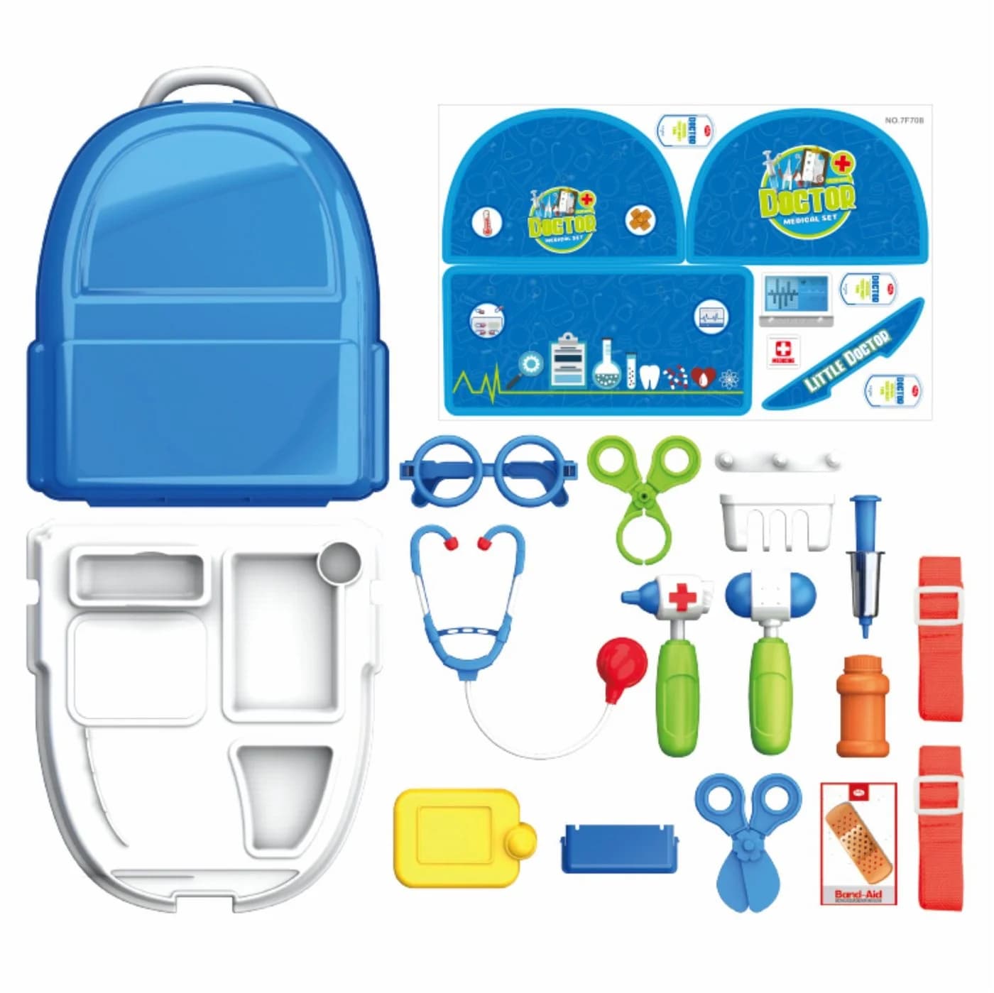 TikTakToo Spielzeug-Arztkoffer 20-tlg. Komplett-Set mit Rucksack-Funktion - Bild 3