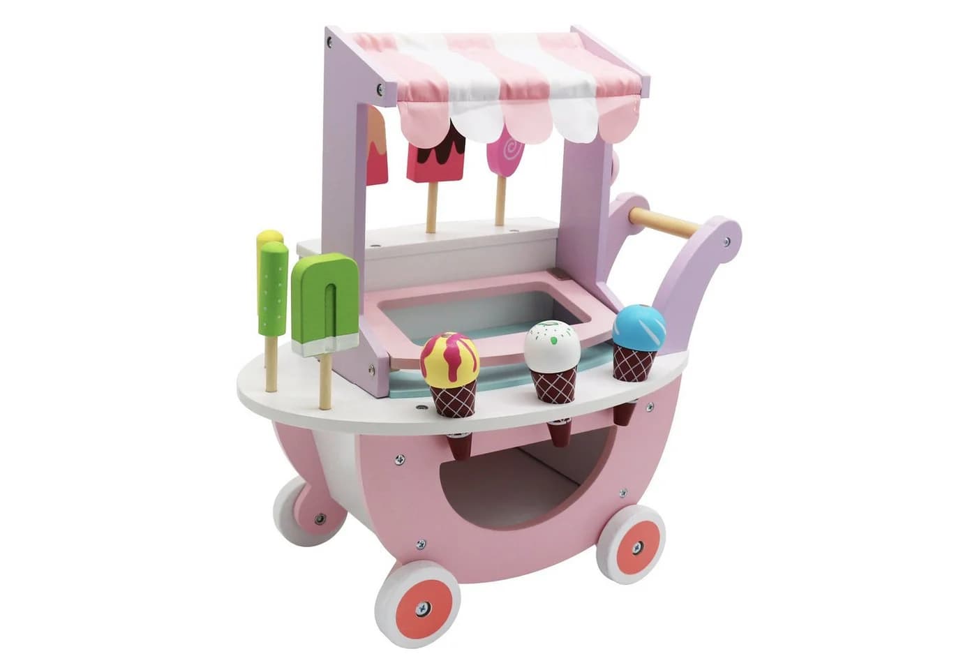 TikTakToo Lauflernwagen Holz Rosa mit magnetischem Eis-Zubehör - Bild 2