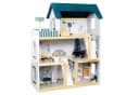 TikTakToo Puppenhaus XXL Puppenvilla Set aus Holz mit Zubehör für Kinder, 17-tlg, 5 Zimmer Bild 2