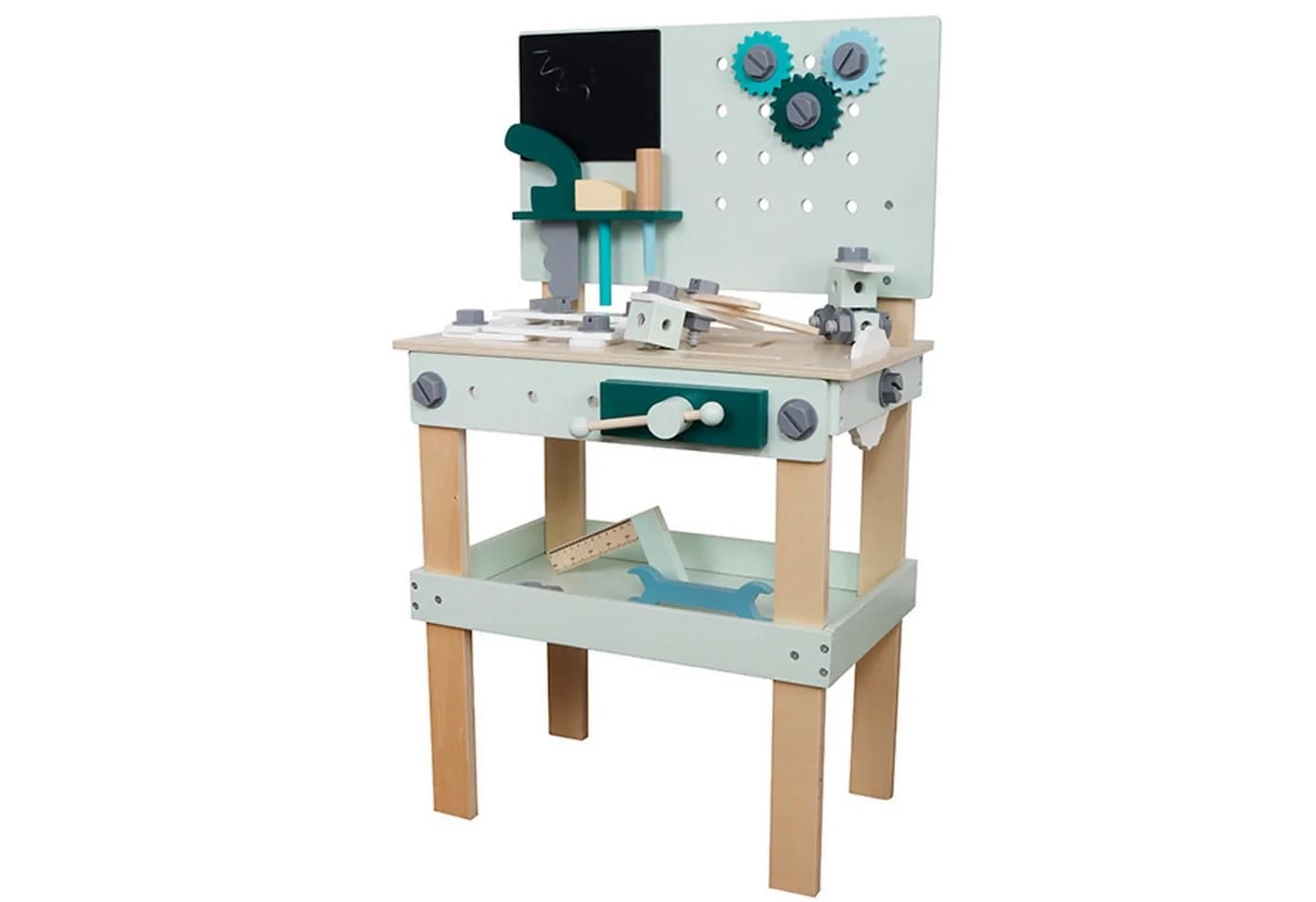 TikTakToo Kinder-Werkzeugstation Werkbank mit Werkzeug HOLZ Set - Bild 2