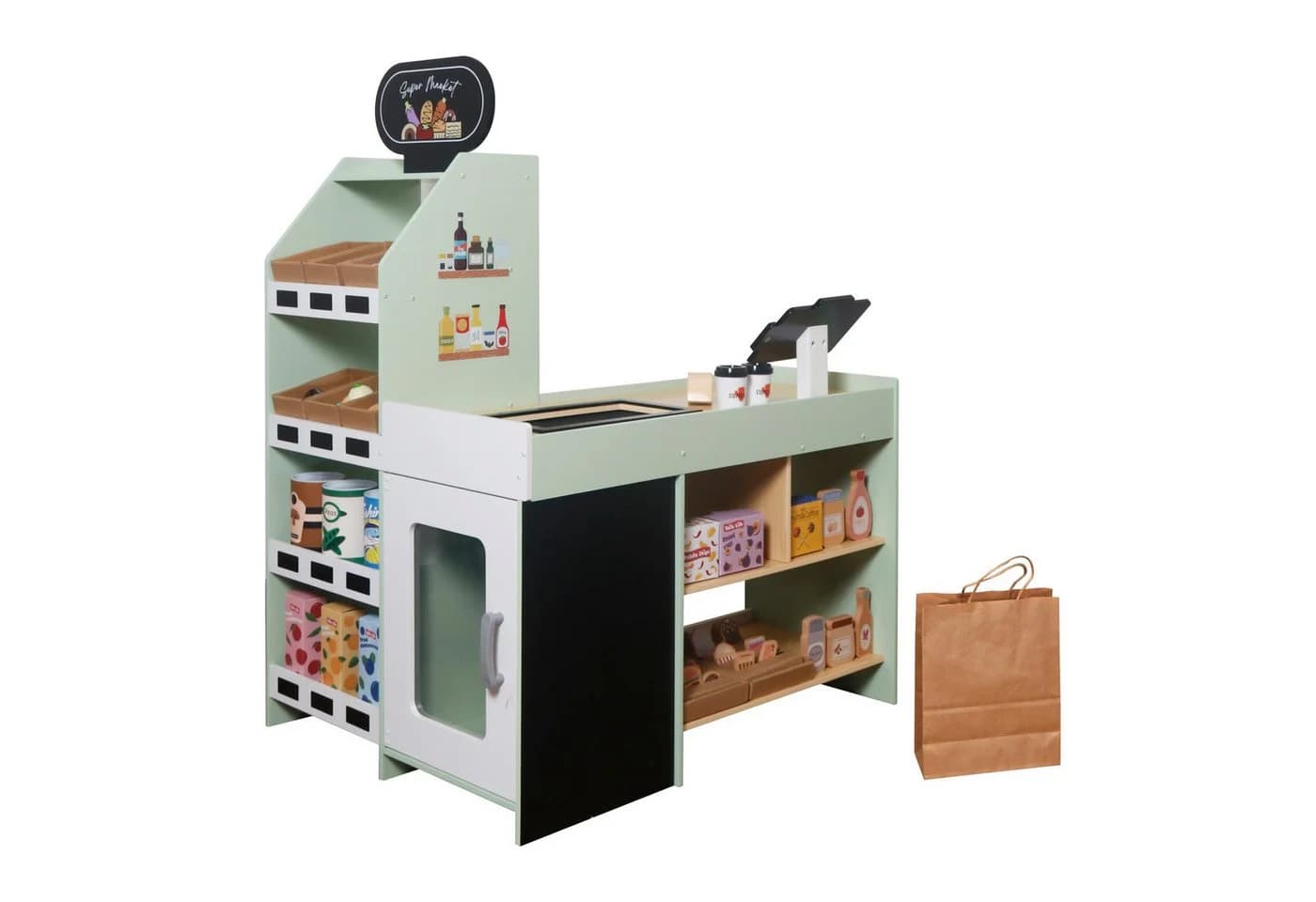 TikTakToo Kaufladen Holz-Kaufladen für Kinder mit Zubehör – Supermarkt-Spielset - Bild 2