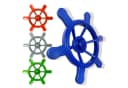 Loggyland Piratenlenkrad Blau HDPE Kunststoff Spielturm Erweiterung Bild 3