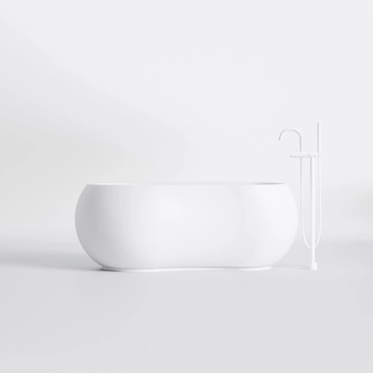 Steinberg Serie 490 Freistehende Badewanne Rund Matt White