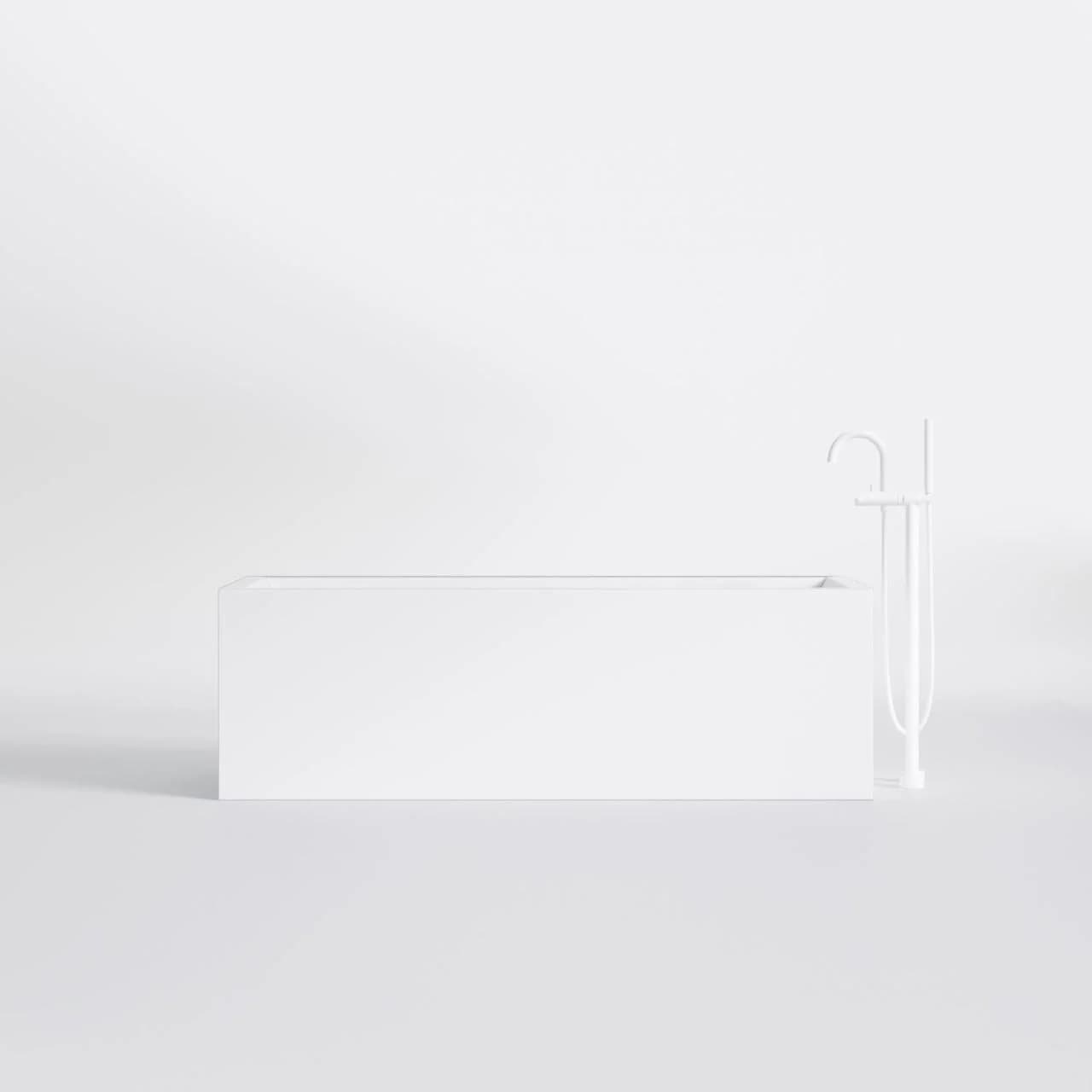 Steinberg Serie 490 Freistehende Badewanne Matt White