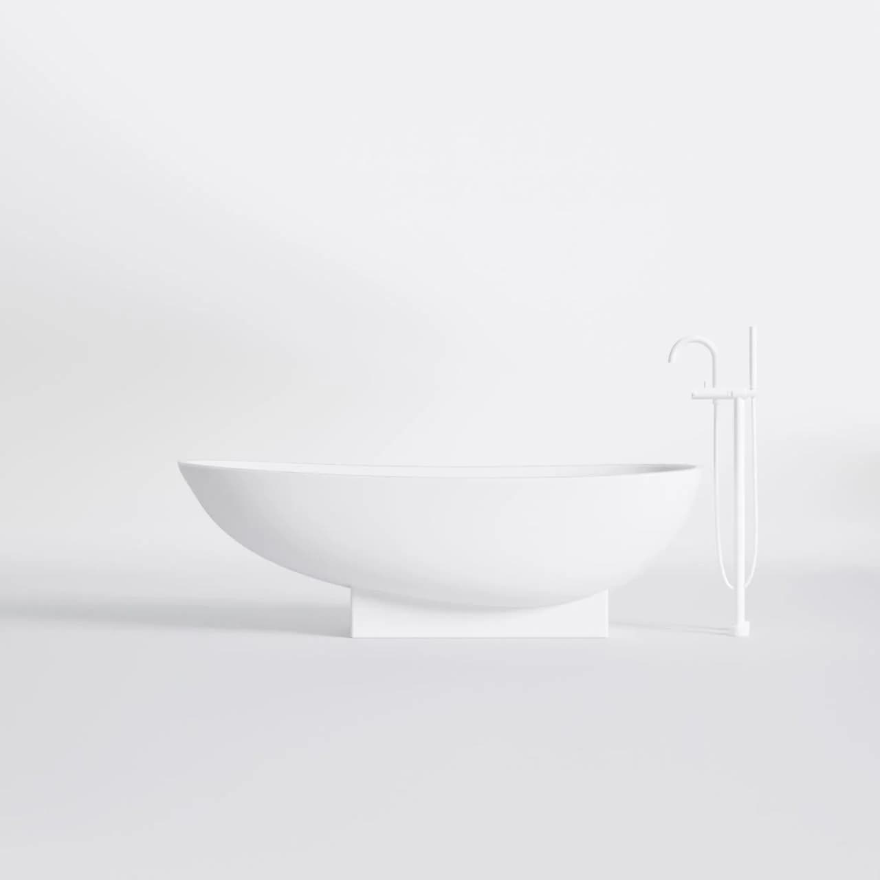 Steinberg Serie 490 Freistehende Badewanne Rund Matt White