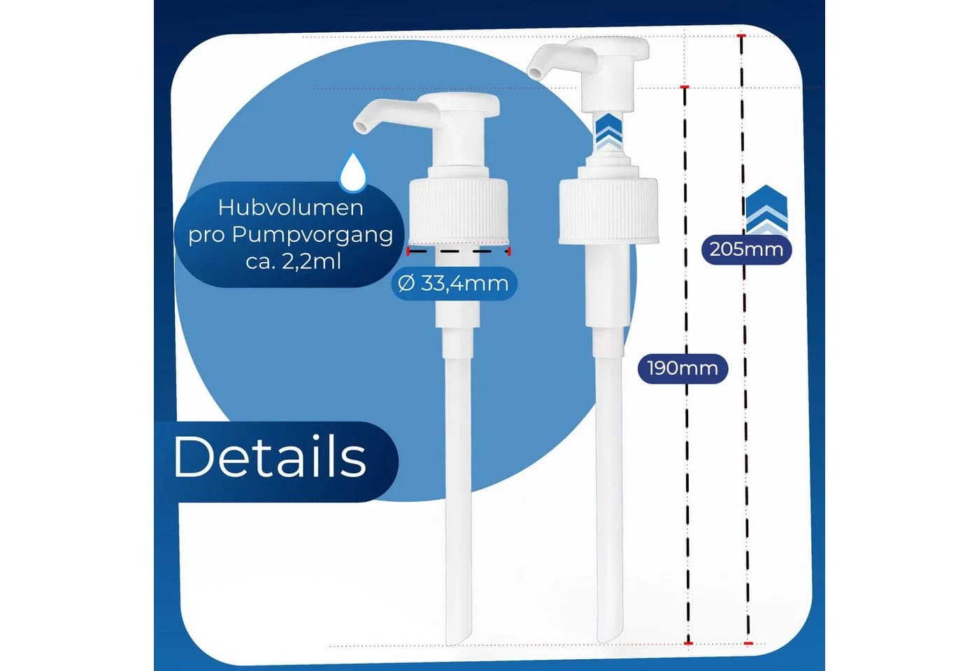 Horn Medical Desinfektionsmittelspender Dosierpumpe 2,2ml Hubvolumen - Bild 5