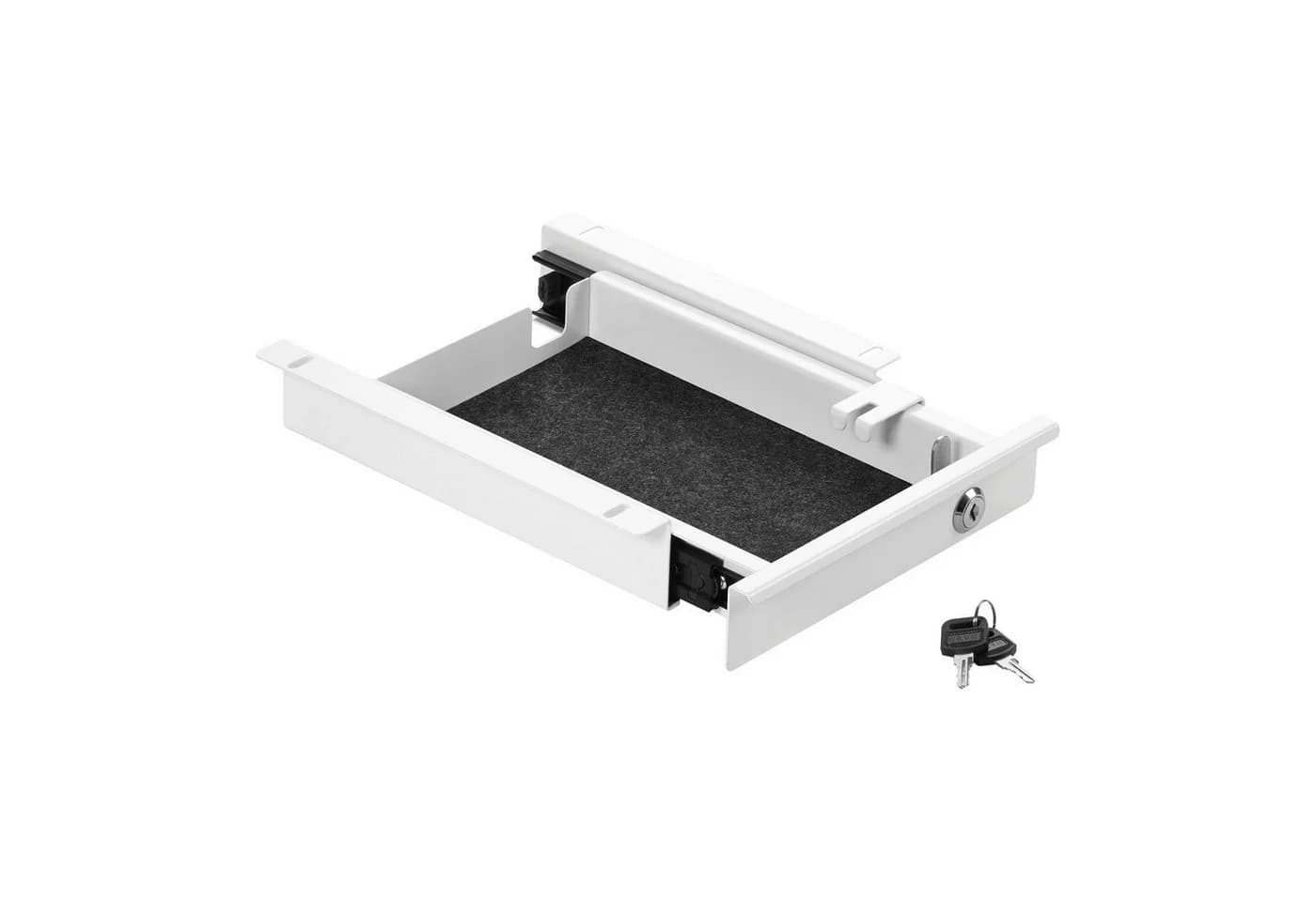 CAVO Unterbauschublade Weiß Abschließbar für Schreibtisch - Bild 2