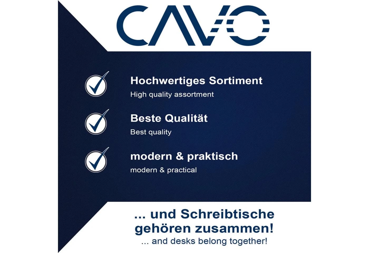CAVO Unterbauschublade Schwarz Abschließbar für Schreibtisch - Bild 5