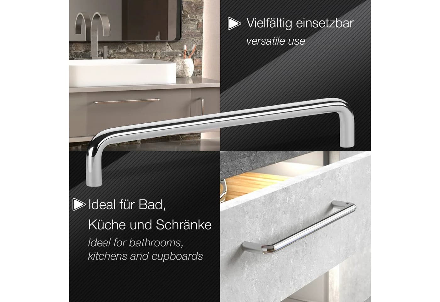 Bügelgriff aus Zinkdruckguss in Chrom poliert - Bild 5
