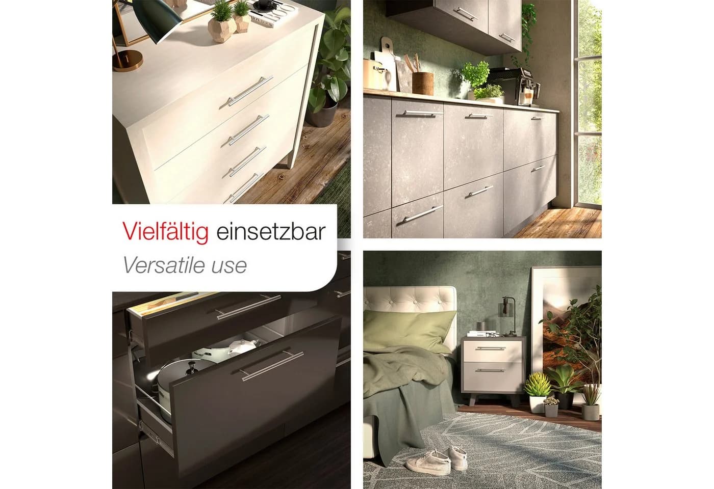 SO-TECH® Stangengriff G17 Edelstahl gebürstet 100 mm - Bild 4