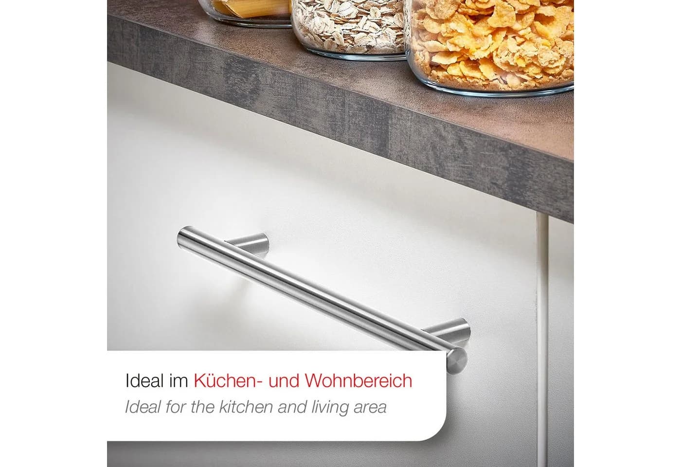 SO-TECH® Stangengriff G17 Edelstahl gebürstet 100 mm - Bild 5