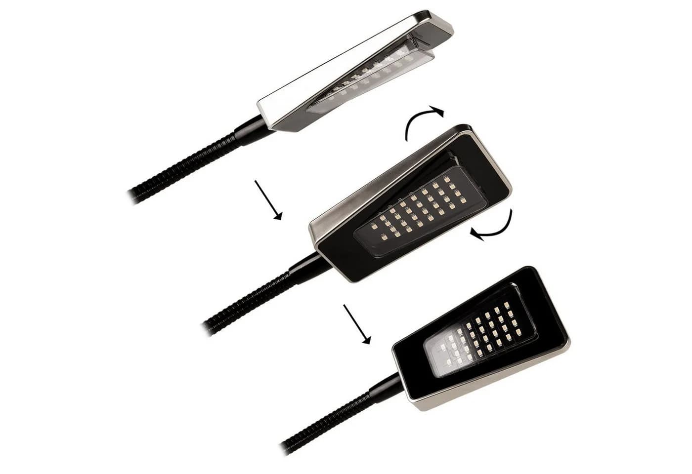 SO-TECH® Bettleuchte Luminoso Schwarz Flexibel LED Leseleuchte - Bild 3