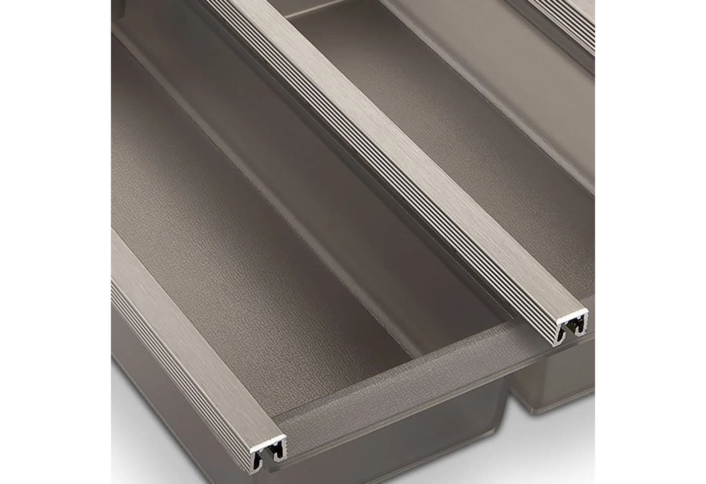 SO-TECH® Besteckeinsatz Cuisio Besteckeinsatz transluzent-graphitgrau Schubladeneinsatz - Bild 3