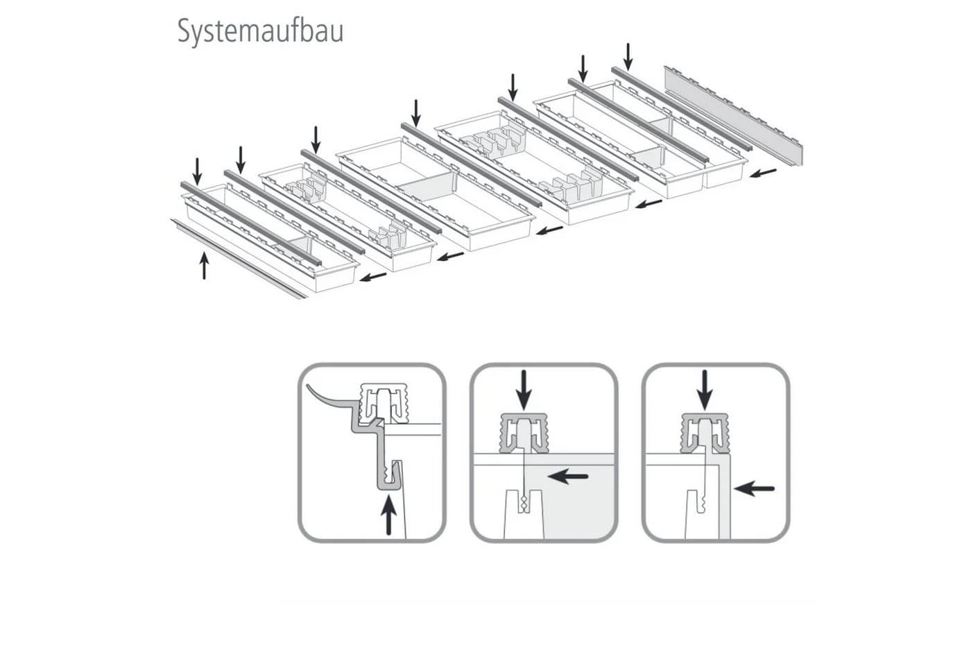 SO-TECH® Besteckeinsatz Cuisio Besteckeinsatz transluzent-graphitgrau Schubladeneinsatz - Bild 4
