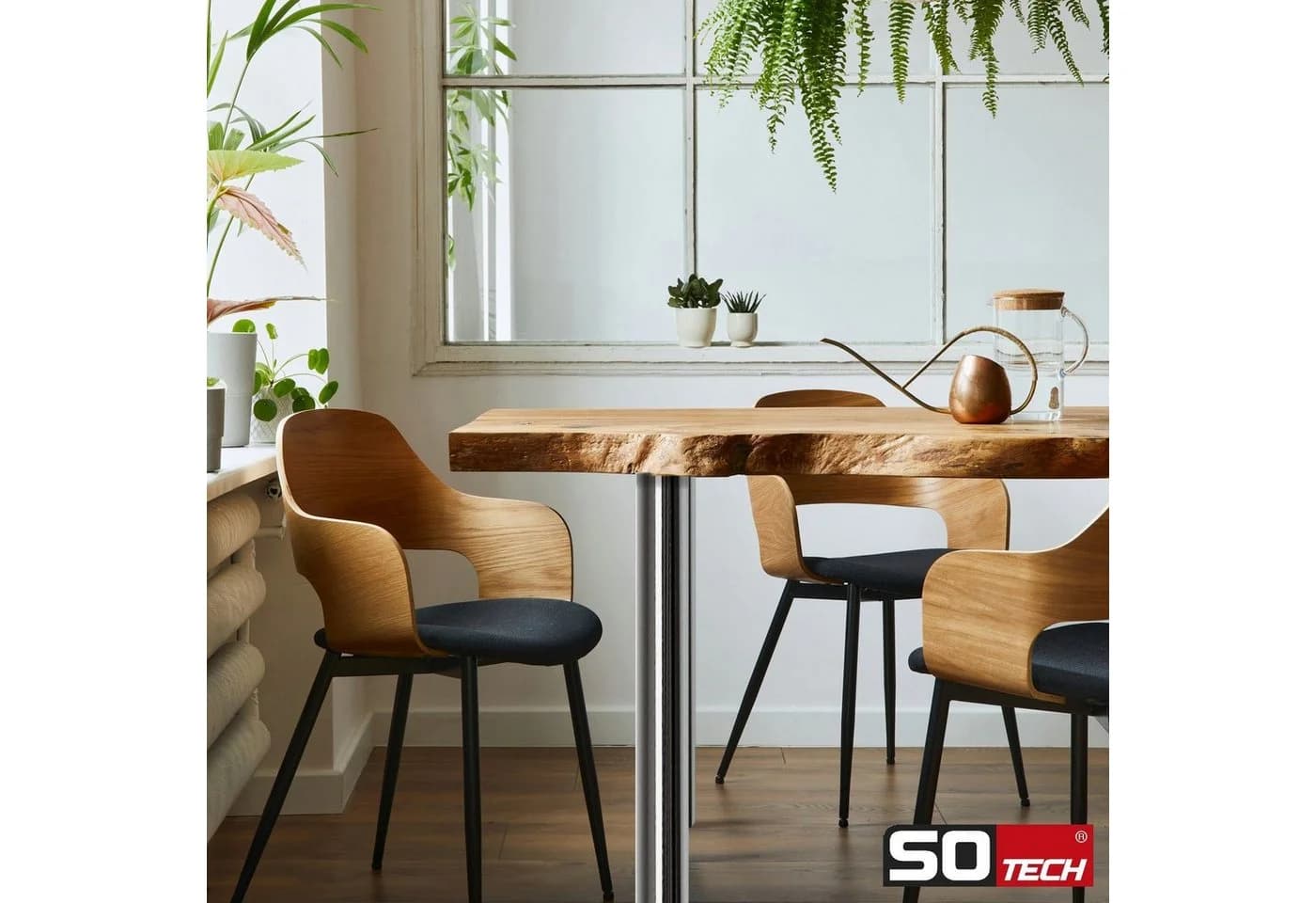SO-TECH® Tischbein Ø 60 mm, Chrom poliert, höhenverstellbar, Stahl, 4x - Bild 4