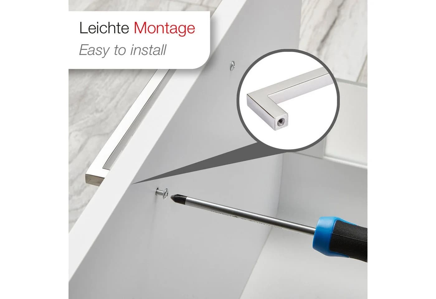 SO-TECH® Möbelgriff Stangengriff E8 Edelstahl silber poliert - Bild 5