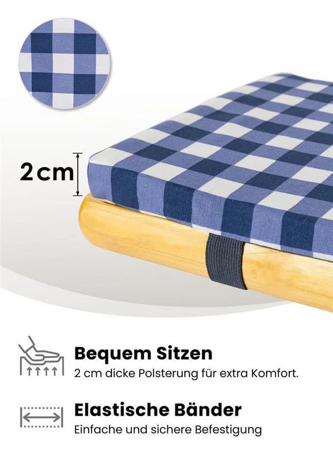 Gräfenstayn Bankauflage Biertischauflagen-Set 3-tlg. Sitzpolsterung für Bierzeltgarnitur - Bild 5
