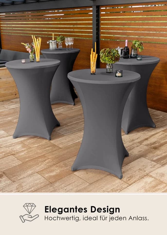 Gräfenstayn Stehtischhusse Stretchbezug Stehtischhussen, Elegante Stehtischhussen für Bistrotische
