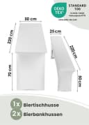 Gräfenstayn Hussen-Set Biertischhussen Bierzeltgarnitur Weiß Stretch Bild 3