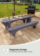 Gräfenstayn Hussen-Set Biertischhussen Grau Stretch Bild 1