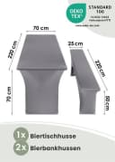 Gräfenstayn Hussen-Set Biertischhussen Grau Stretch Bild 3