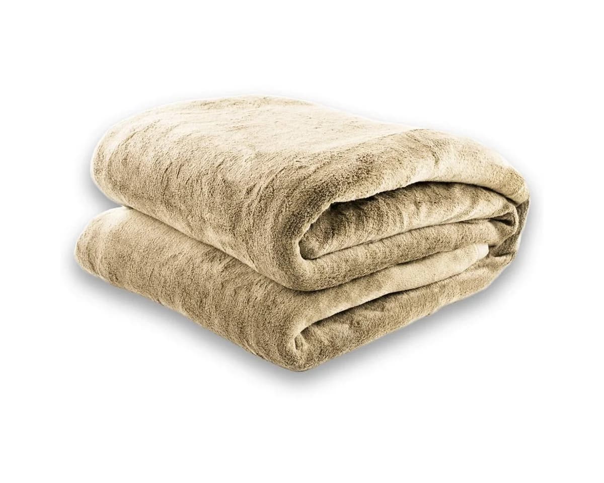 Gräfenstayn Kuscheldecke Flauschig mit Ärmeln und Fußtasche Hellbraun 180x150cm - Bild 4