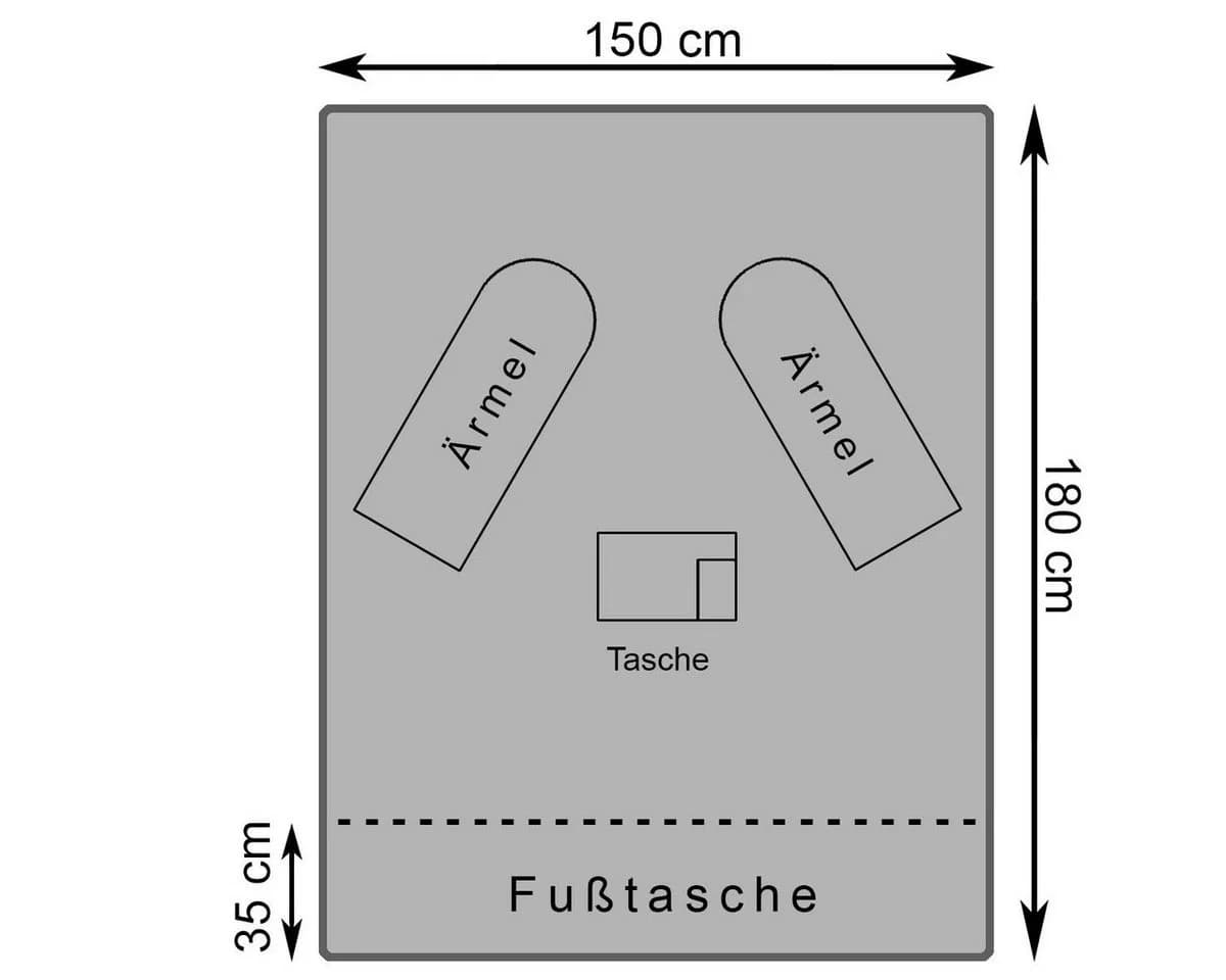 Gräfenstayn Kuscheldecke mit Ärmeln und Fußtasche türkis - Bild 5