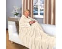 Gräfenstayn Kuscheldecke mit Ärmeln und Fußtasche Creme Bild 2