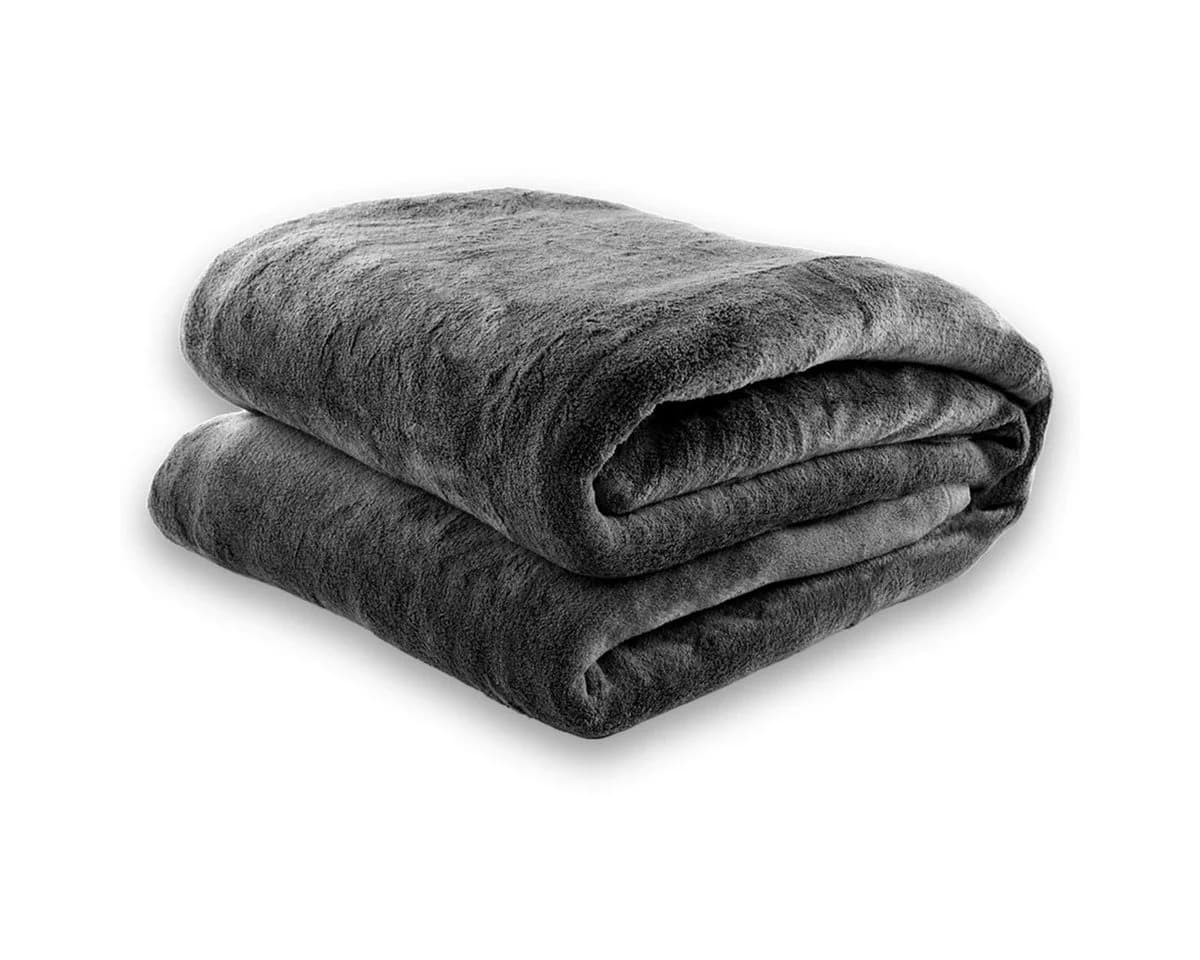 Gräfenstayn Kuscheldecke mit Ärmeln und Fußtasche Schwarz Flanell-Fleece - Bild 4
