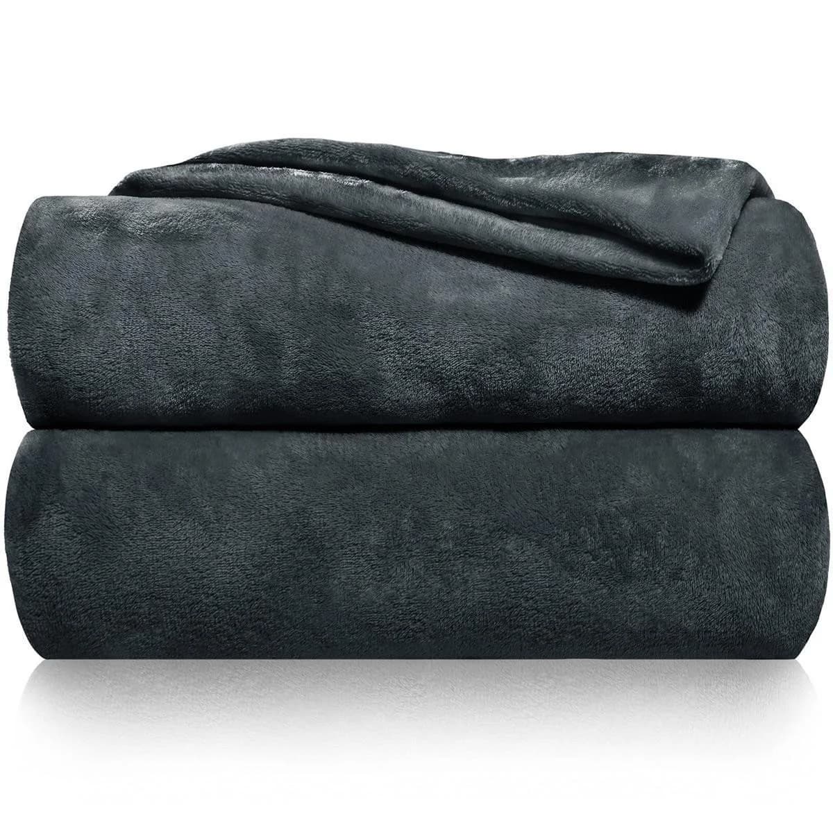 Gräfenstayn Wohndecke Kuscheldecke Anthrazit Super Weich Flauschig - Bild 2
